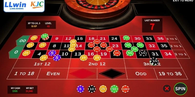Các bước hướng dẫn chơi James Bond Roulette
